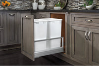 Rev-A-Shelf Double 50 Qrt Pull-Out Waste Container w/Rev-A-Motion 5149-2150DM