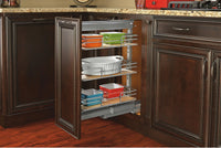 Rev-A-Shelf 9 in Short Pullout Maple Pantry w/Soft-Close 5225-09-MP