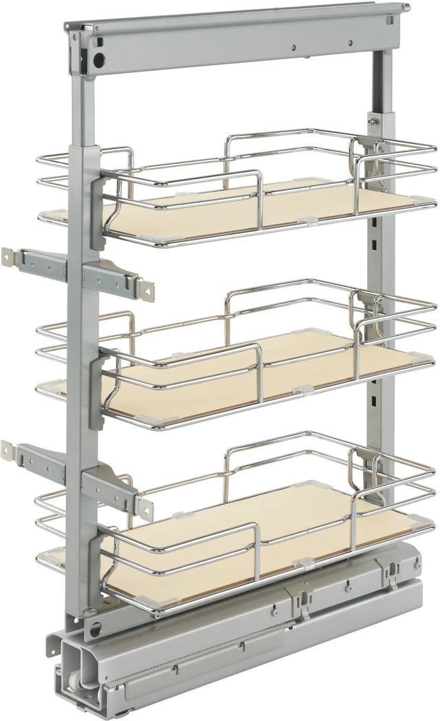 Rev-A-Shelf 9 in Short Pullout Maple Pantry w/Soft-Close 5225-09-MP