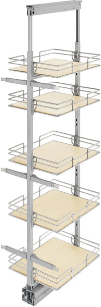Rev-A-Shelf 14 in Tall Pullout Maple Pantry w/Soft-Close 5258-14-MP