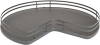 Rev-A-Shelf 32'' Kidney Shape Solid Bottom Shelf w/ Steel Bearing Corner Lazy Susans 53-401-32BS-1