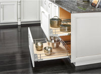 Rev-A-Shelf 21 in Solid Bottom Pullout Baskets w/Soft-Close 5330-21
