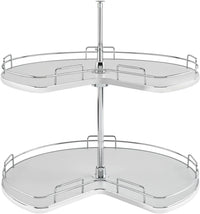 Rev-A-Shelf 32 in Kidney Shape Lazy Susan 2 Shelf Set 53472-32GR-1