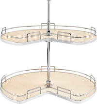 Rev-A-Shelf 32 in Kidney Shape Lazy Susan 2 Shelf Set 53472-32MP-1