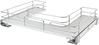 Rev-A-Shelf 30 in Chrome U-Shaped Solid Bottom Pull Out w/Soft-Close 5386-30BCSC-GR