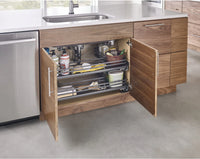 Rev-A-Shelf 33 in Orion Gray U-Shaped Solid Bottom Pull Out w/ Soft-Close 5386-33BCSCFL-FOG