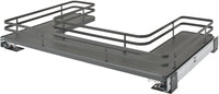 Rev-A-Shelf 33 in Orion Gray U-Shaped Solid Bottom Pull Out w/ Soft-Close 5386-33BCSCFL-FOG