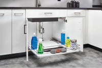 Rev-A-Shelf 30 in Chrome U-Shaped Solid Bottom Pull Out w/Soft-Close 5386-30BCSC-MP