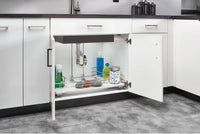 Rev-A-Shelf 30 in Chrome U-Shaped Solid Bottom Pull Out w/Soft-Close 5386-30BCSC-MP
