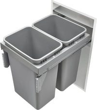 Rev-A-Shelf Double 50 Qrt Steel Top mount Waste Container 53TM-1850GSCDM2-FL