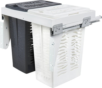 Rev-A-Shelf Double Steel Top mount Vanity Hamper Pull Out 53TMVH-24SCDM-2-FL