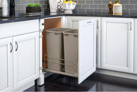 Rev-A-Shelf Double 50 Qrt Pull-out Waste Container Soft-Close 53WC-2150SCDM