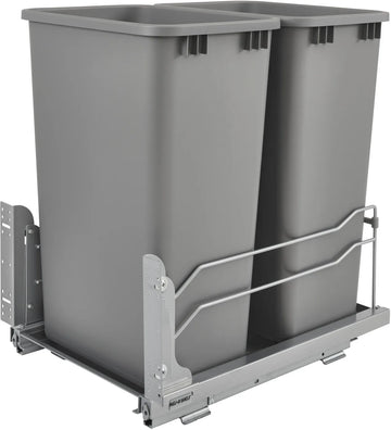 Rev-A-Shelf Double 50 Qrt Pull-out Waste Container Soft-Close 53WC-2150SCDM-217