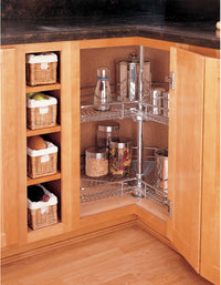 Rev-A-Shelf 28 in Kidney Lazy Susans 2-Shelf 5472-CR