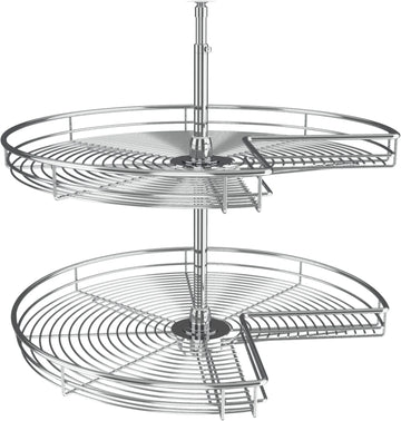 Rev-A-Shelf 28 in Kidney Lazy Susans 2-Shelf 5472-CR