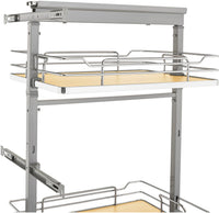 Rev-A-Shelf 8 in Chrome Solid Bottom Pantry Pullout Soft Close 5343-08