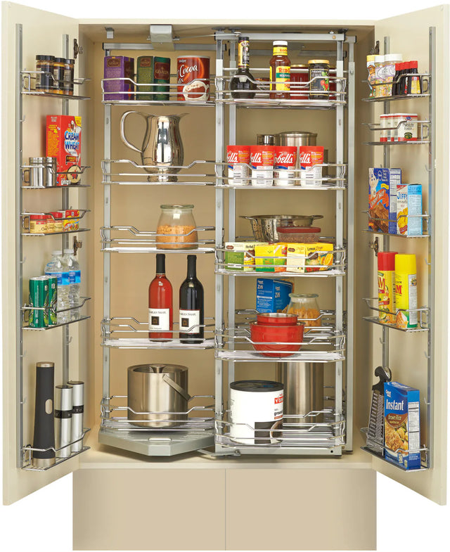 Rev-A-Shelf 31 in Chrome Chef's Pantry w/ Door Storage 5722-36CR