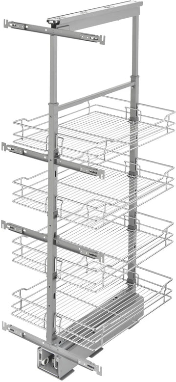 Rev-A-Shelf 16 in Chrome Basket Pantry Pullout Soft Close 5743-16-CR-1