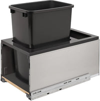 Rev-A-Shelf 33 Qrt LEGRABOX Pull-Out Waste Container w/Soft-Close 5LB-1535SSBL-118