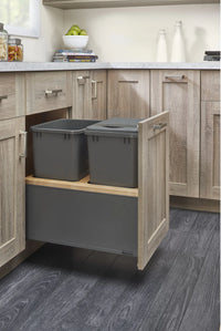 Rev-A-Shelf Double 35 Qrt LEGRABOX Pull-Out Waste Container w/Soft-Close 5LB-1835OGMP-213