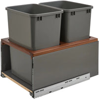Rev-A-Shelf Double 35 Qrt LEGRABOX Pull-Out Waste Container w/Soft-Close 5LB-1835OGWN-213