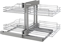 Rev-A-Shelf 18 in Chrome Blind Corner Organizer Soft-Close 5PSP-18SC-CR