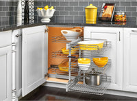 Rev-A-Shelf 15 in Three-Tier Blind Corner Organizer Soft -Close 5PSP3-15SC-CR