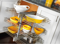 Rev-A-Shelf 18 in Three-Tier Blind Corner Organizer Soft -Close 5PSP3-18SC-CR