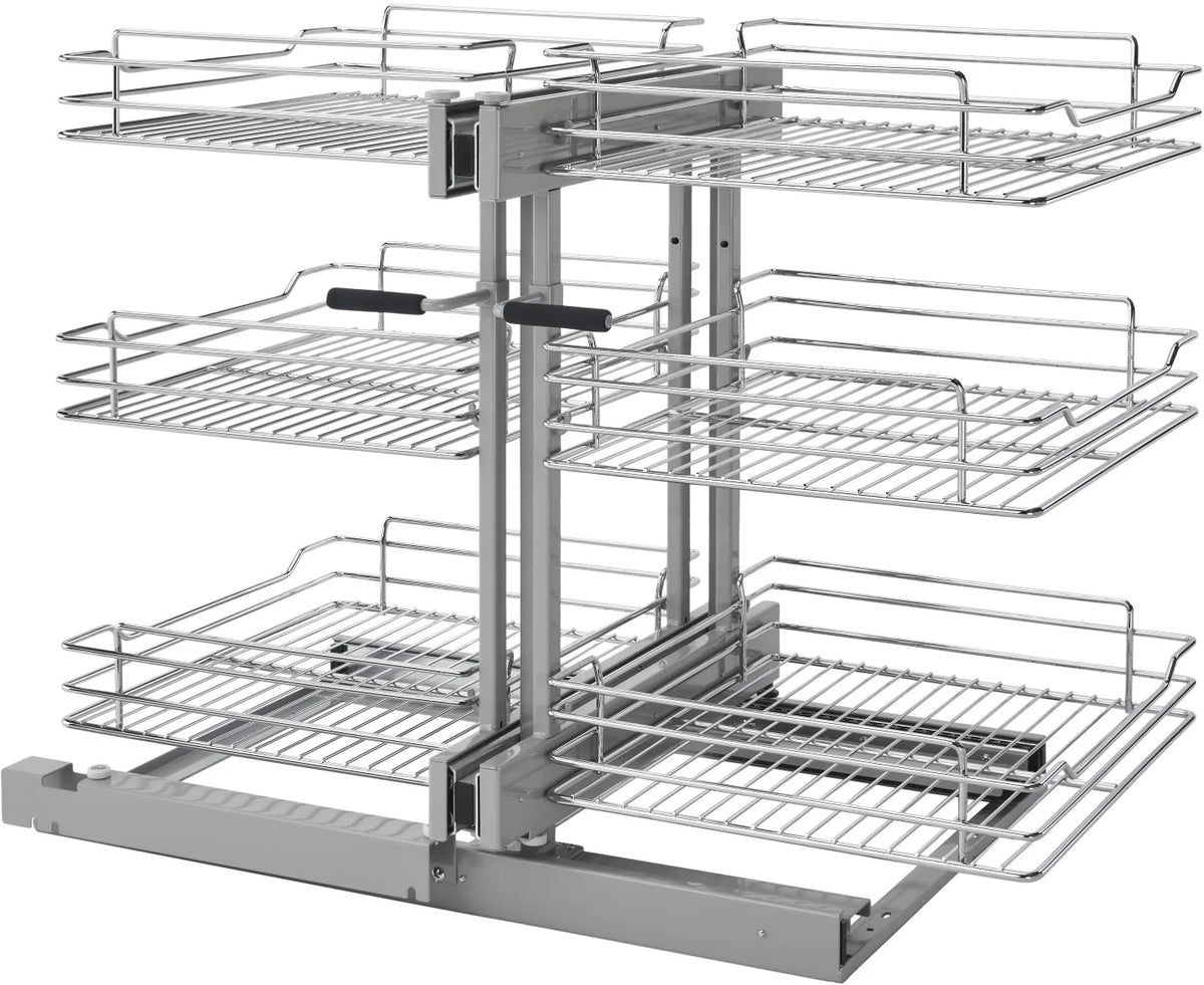 Rev-A-Shelf 18 in Three-Tier Blind Corner Organizer Soft -Close 5PSP3-18SC-CR