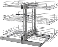 Rev-A-Shelf 18 in Three-Tier Blind Corner Organizer Soft -Close 5PSP3-18SC-CR