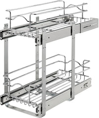 Rev-A-Shelf 9 in x 18 in Two-Tier Pull-Out Baskets 5WB2-CR-1