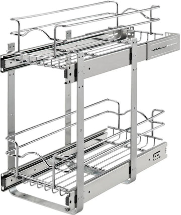 Rev-A-Shelf 9 in x 18 in Two-Tier Pull-Out Baskets 5WB2-CR-1
