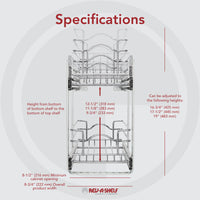 Rev-A-Shelf 9 in x 18 in Two-Tier Pull-Out Baskets 5WB2-CR-1