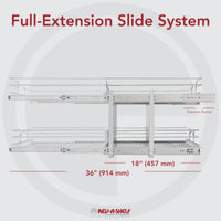 Rev-A-Shelf 9 in x 18 in Two-Tier Pull-Out Baskets 5WB2-CR-1