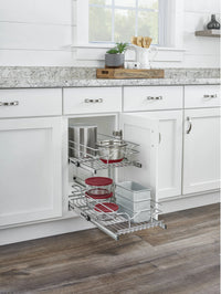 Rev-A-Shelf 9 in x 18 in Two-Tier Pull-Out Baskets 5WB2-CR-1