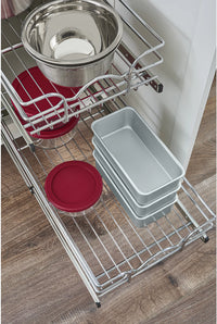 Rev-A-Shelf 9 in x 18 in Two-Tier Pull-Out Baskets 5WB2-CR-1