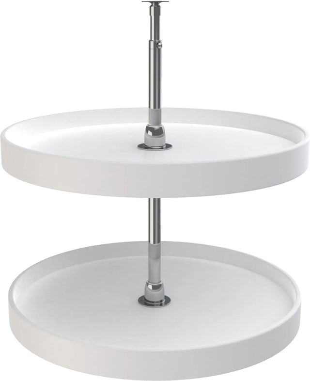 Rev-A-Shelf 24 in White Polymer Full Circle Lazy Susans 2-Shelf 6072-24-11-52