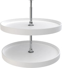 Rev-A-Shelf 28 in White Polymer Full Circle Lazy Susans 2-Shelf 6072-28-11-52