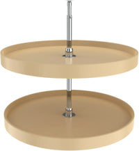 Rev-A-Shelf 28 in Almond Polymer Full Circle Lazy Susans 2-Shelf 6072-28-15-52