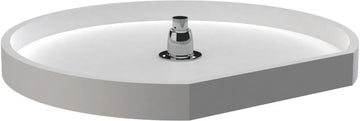 Rev-A-Shelf 22 in Polymer D-Shape Lazy Susan Bottom mount 6221-22-52