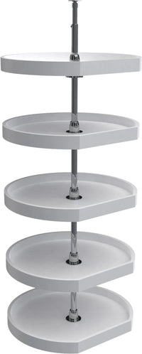 Rev-A-Shelf 22 in Polymer Pantry D-Shape Lazy Susans 5-Tier 6265-22-52