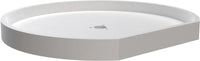 Rev-A-Shelf 22 in White Polymer D-Shape Lazy Susan Shelf Only 6271-22-11-52