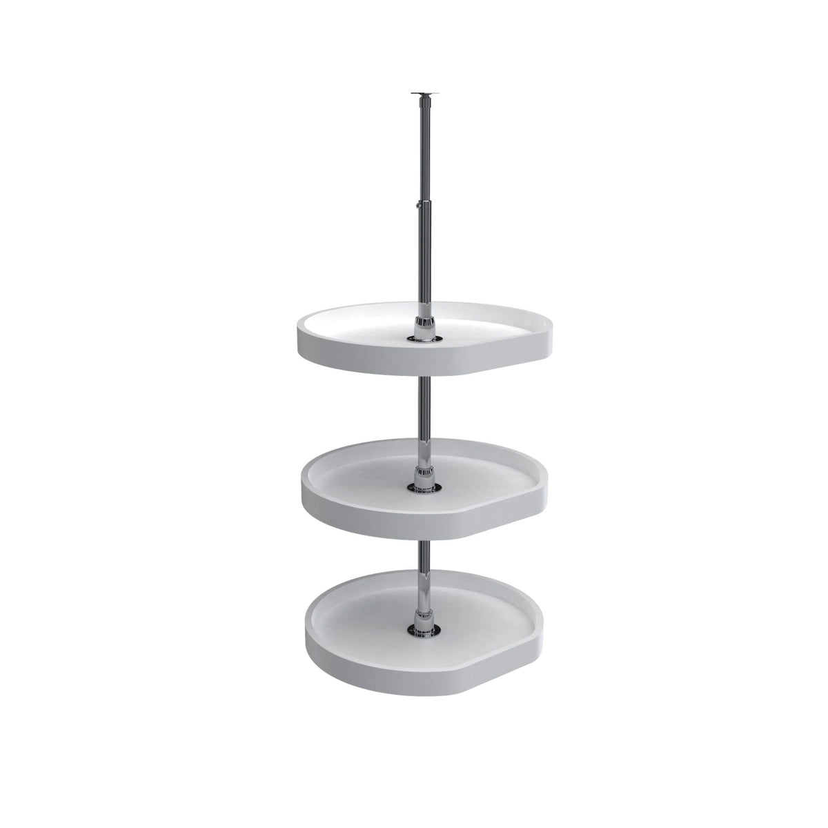 Rev-A-Shelf 20 in Polymer D-Shape Lazy Susans 3-Shelf 6273-536