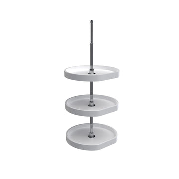 Rev-A-Shelf 20 in Polymer D-Shape Lazy Susans 3-Shelf 6273-536