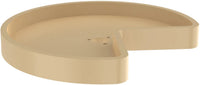 Rev-A-Shelf 18 in Almond Polymer Kidney Lazy Susan Shelf Only 6471-18-15-52