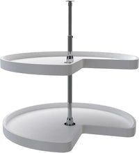 Rev-A-Shelf 32 in White Polymer Kidney Lazy Susans 2-Shelf 6472-32-11-52