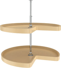 Rev-A-Shelf 32 in Almond Polymer Kidney Lazy Susans 2-Shelf 6472-32-15-52