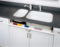 Rev-A-Shelf 36 in White Polymer Slim Series Tip-Out Tray 6541-36-11-52