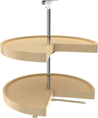 Rev-A-Shelf 24 in Almond Polymer Pie-Cut Lazy Susans 2-Shelf 6942-24-15-52