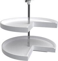 Rev-A-Shelf 28 in White Polymer Pie-Cut Lazy Susans 2-Shelf 6942-28-11-52